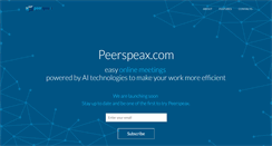 Desktop Screenshot of peerspeax.com